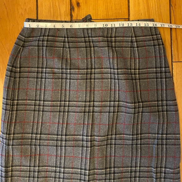 Vintage Sag Harbor Plaid Wool Blend Tassel Skirt Women's Size 14 - NWT - Picture 6 of 8